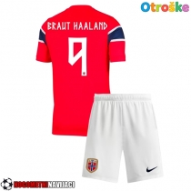 Otroške Nogometnih dresov Norveška Erling Haaland #9 Domači SP 2026 Kratki rokavi (+ hlače)